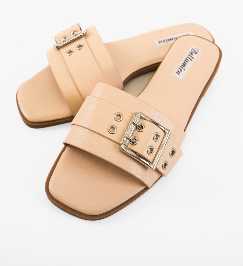 Papuci Dama Dalton Bej | Confort și Eleganță - imagine 5