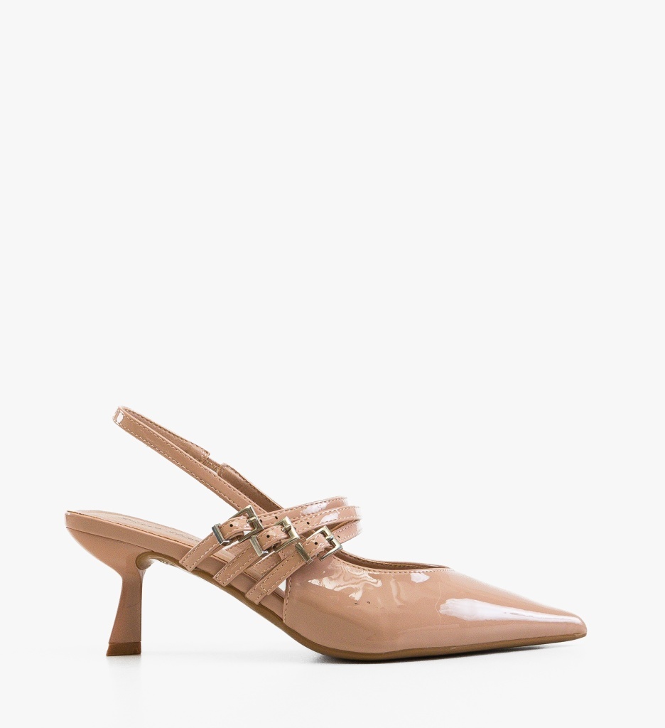 Pantofi Dama Nude Eleganți | Toc Stabil - imagine 6