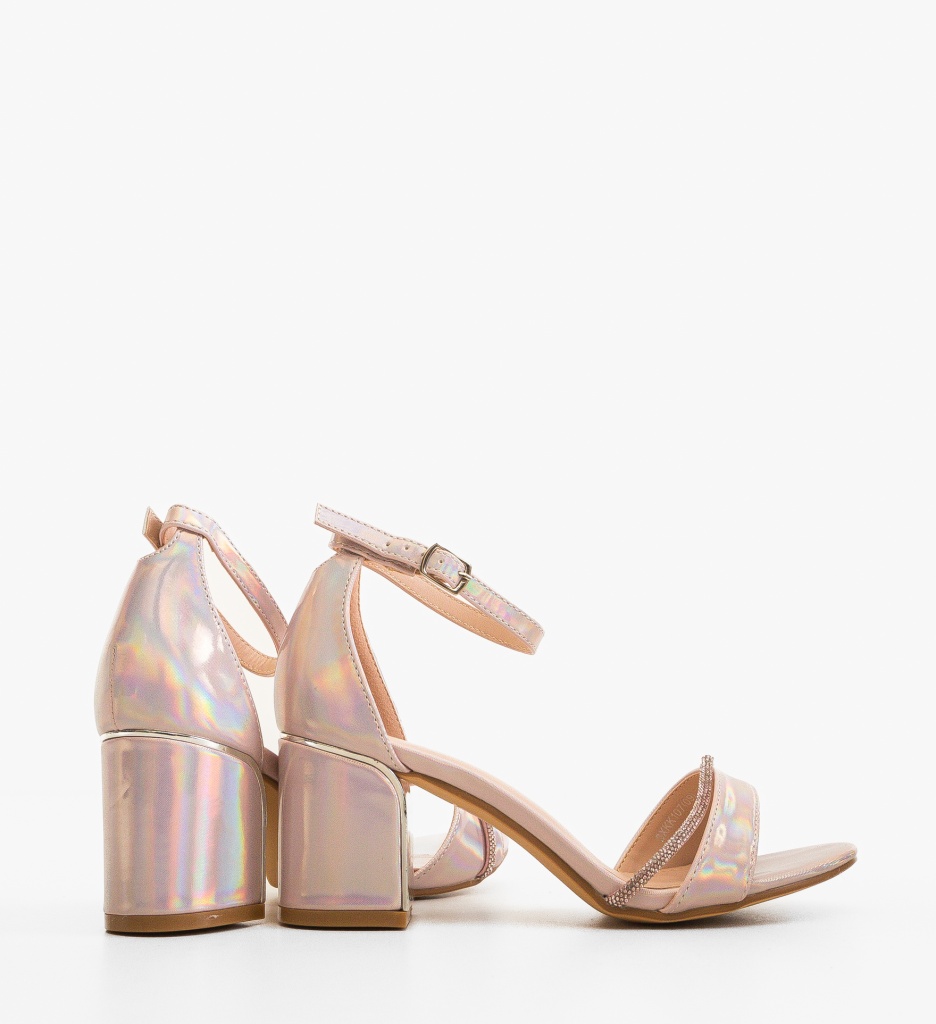 Sandale Dama Roz cu Toc Lasgun | Stil Unic - imagine 5