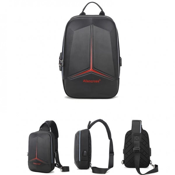 Rucsac Barbati Aliencross GT1471 Antifurt USB - imagine 2