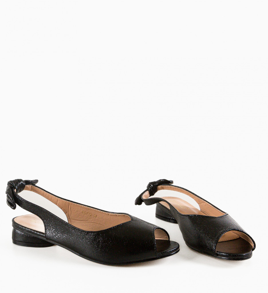 Sandale cu toc Wojc Negre - Eleganță și Stil - imagine 8