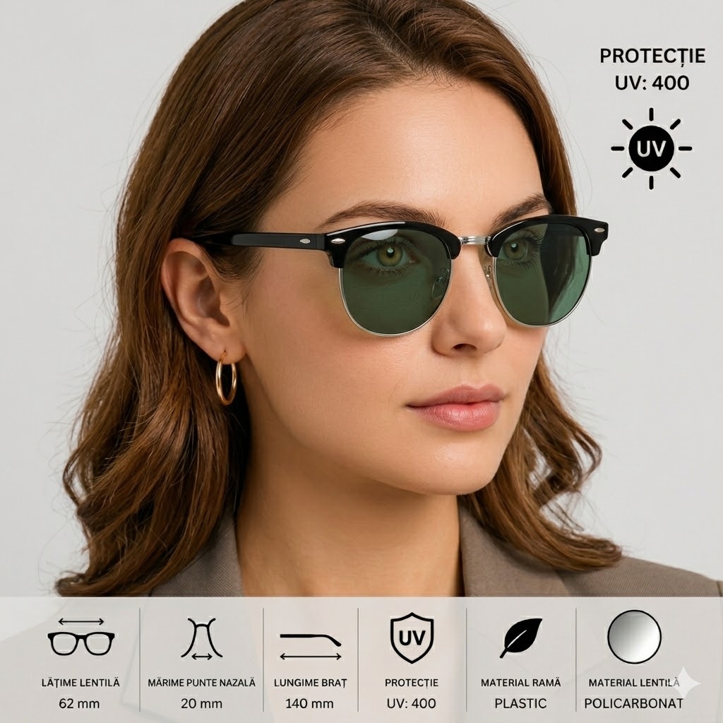Ochelari Picadili SG049 | Protecție UV 400 Negru - imagine 2