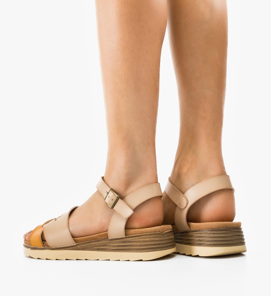 Sandale Dama Lelik Bej Elegante și Confortabile - imagine 3