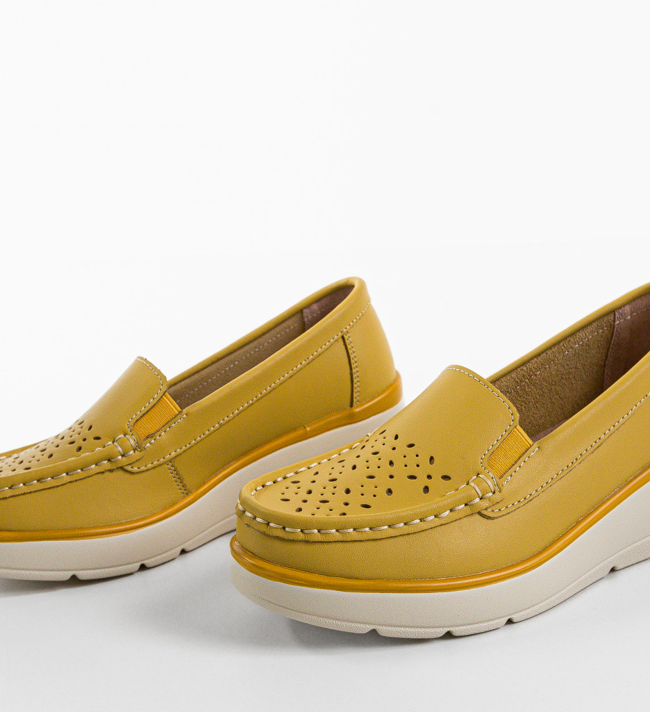Pantofi Casual Atic Galbeni - Confort și Stil - imagine 9
