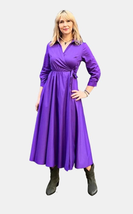 Rochie Clos Eleganta Mov | Shopika - imagine 2