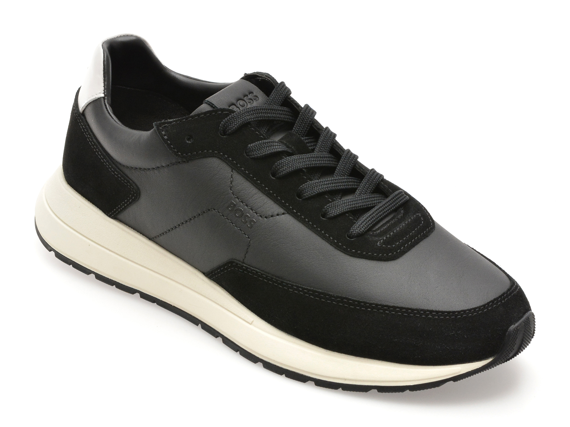 Pantofi Sport BOSS Negri Piele Naturală