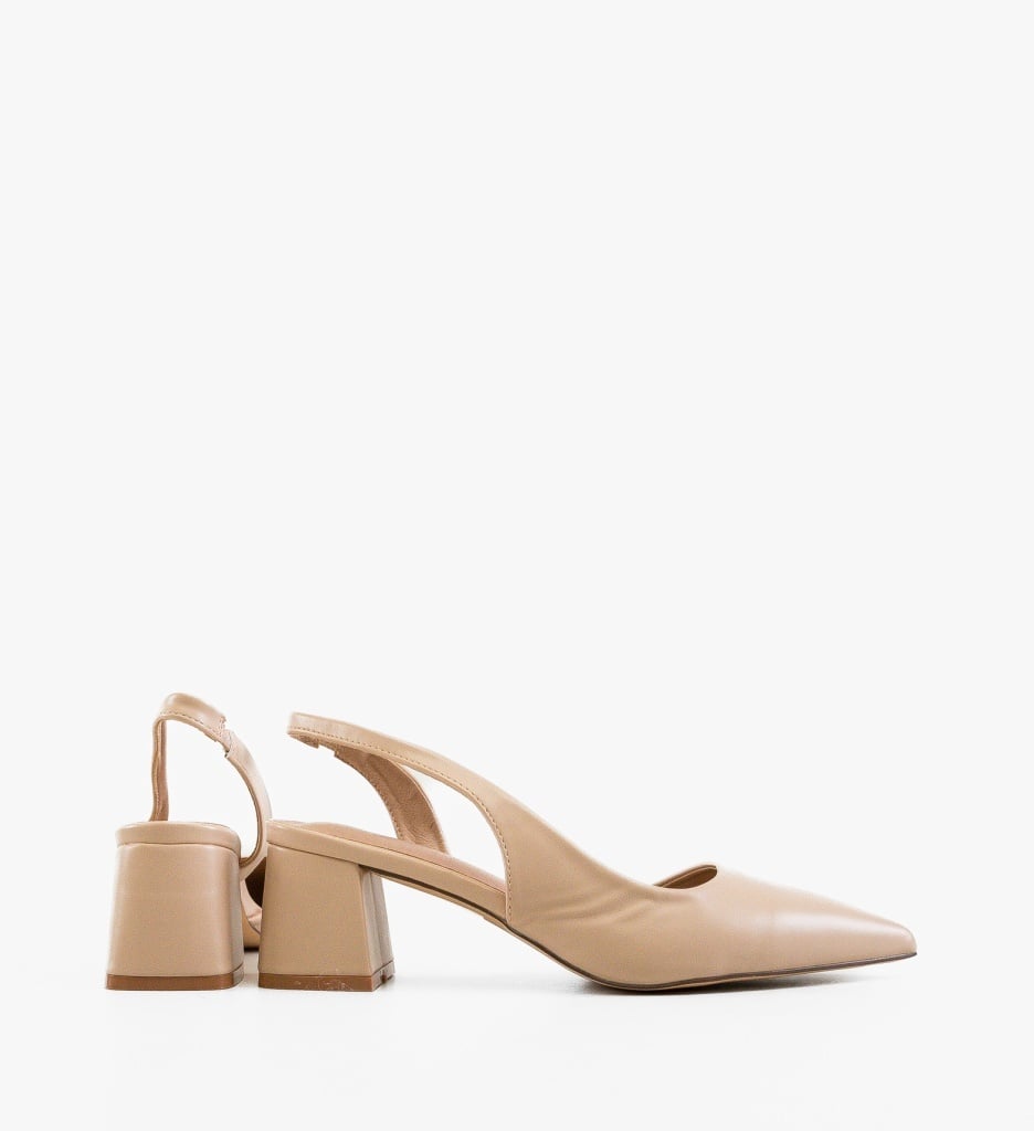 Pantofi Dama Deder Nude Eleganți - imagine 2