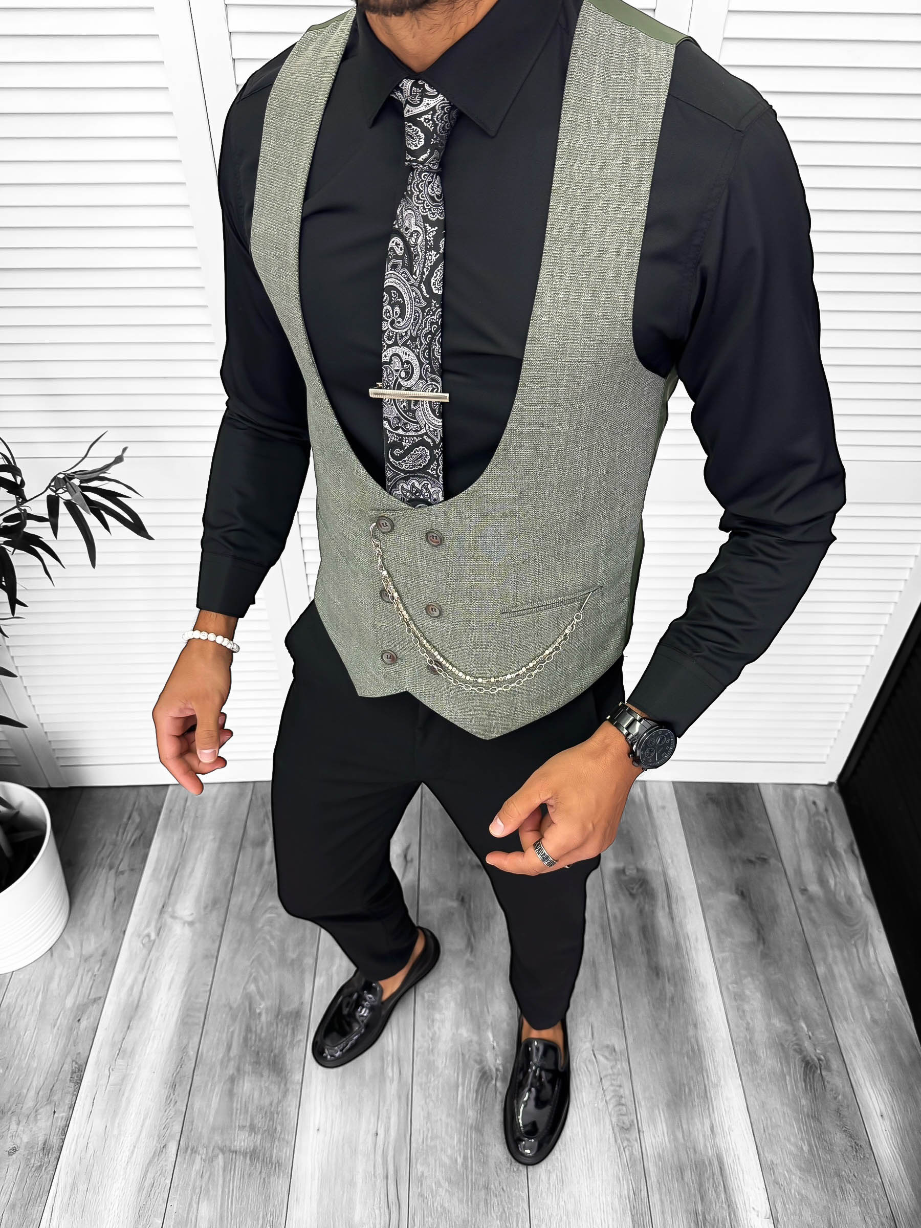 Compleu Barbati Elegant Vesta si Pantaloni