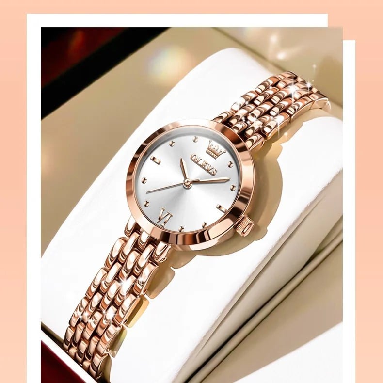 Ceas Dama Olevs Rose Gold Elegant - imagine 4