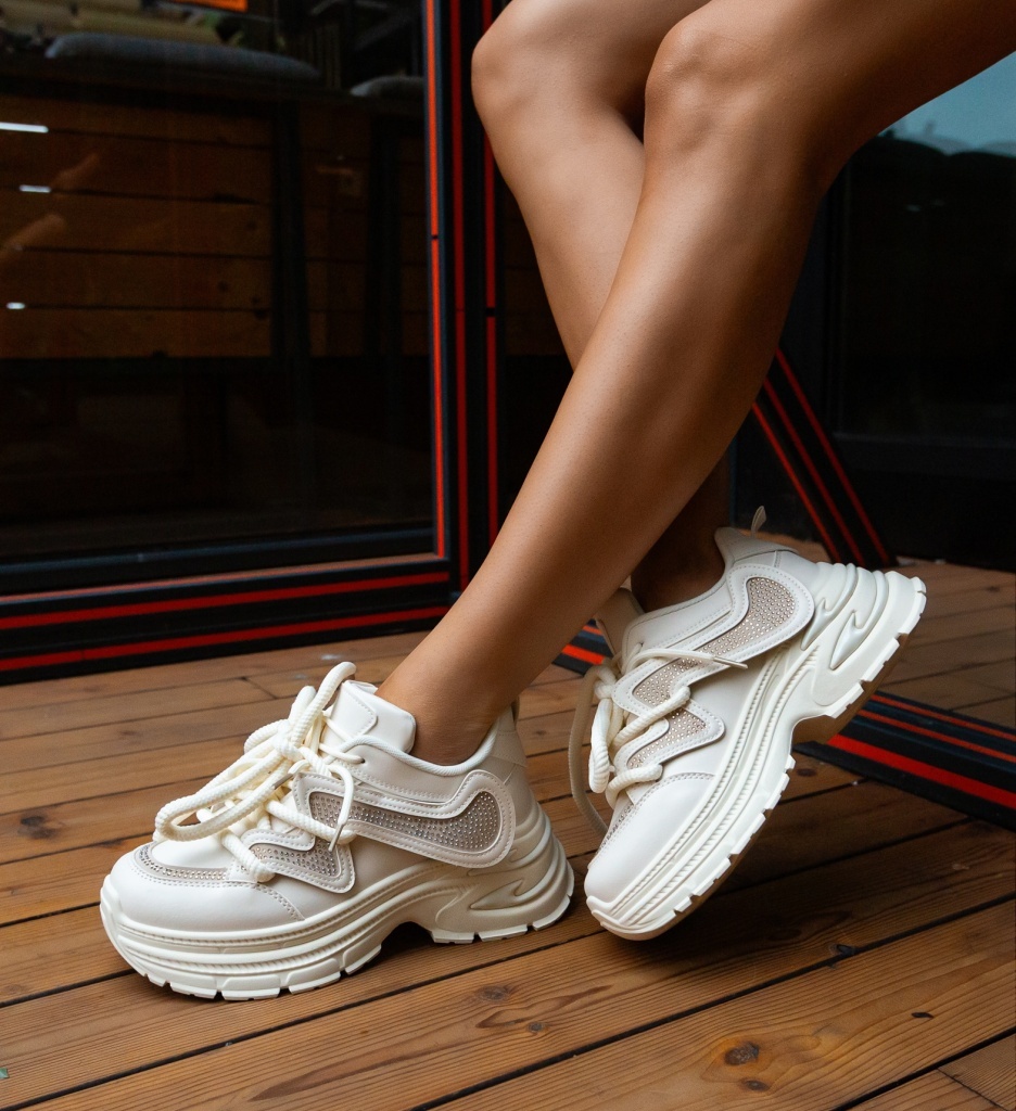 Adidași Dama Rafe Bej | Confort Zilnic - imagine 5