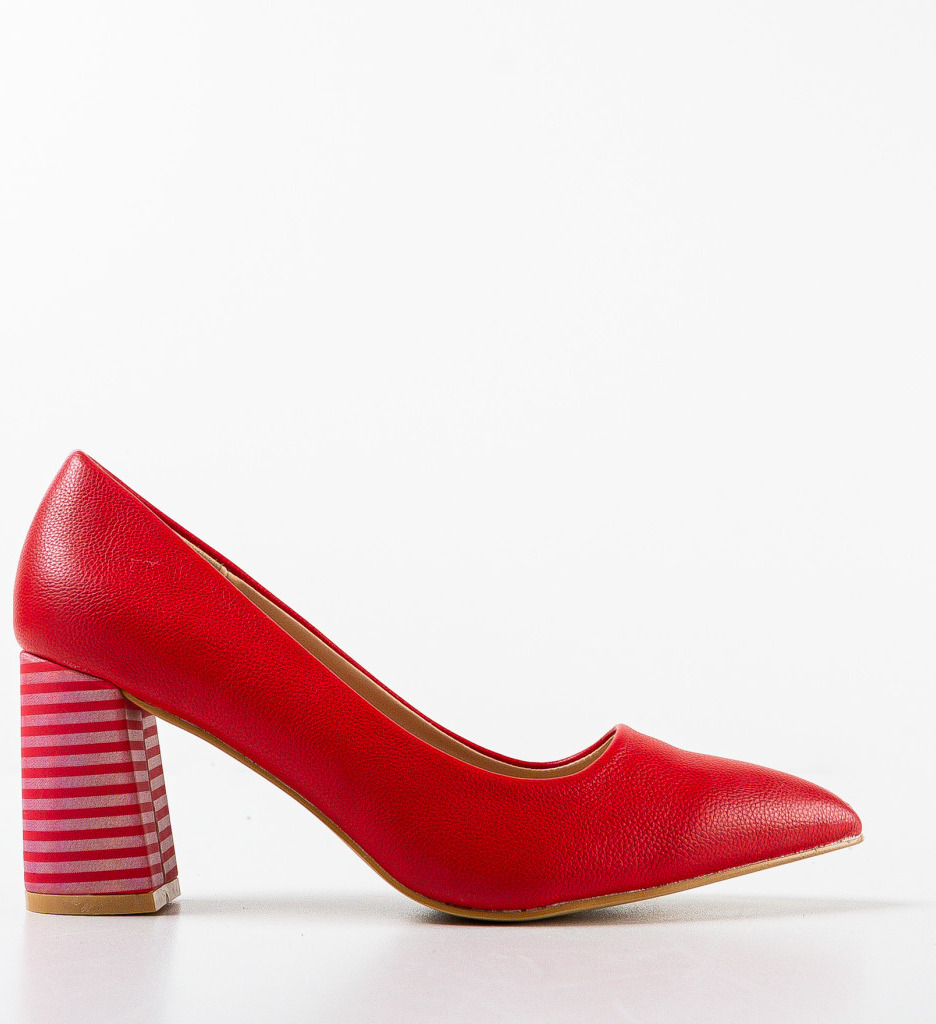 Pantofi Jaylen Rosii cu Toc - Eleganță și Stil - imagine 4