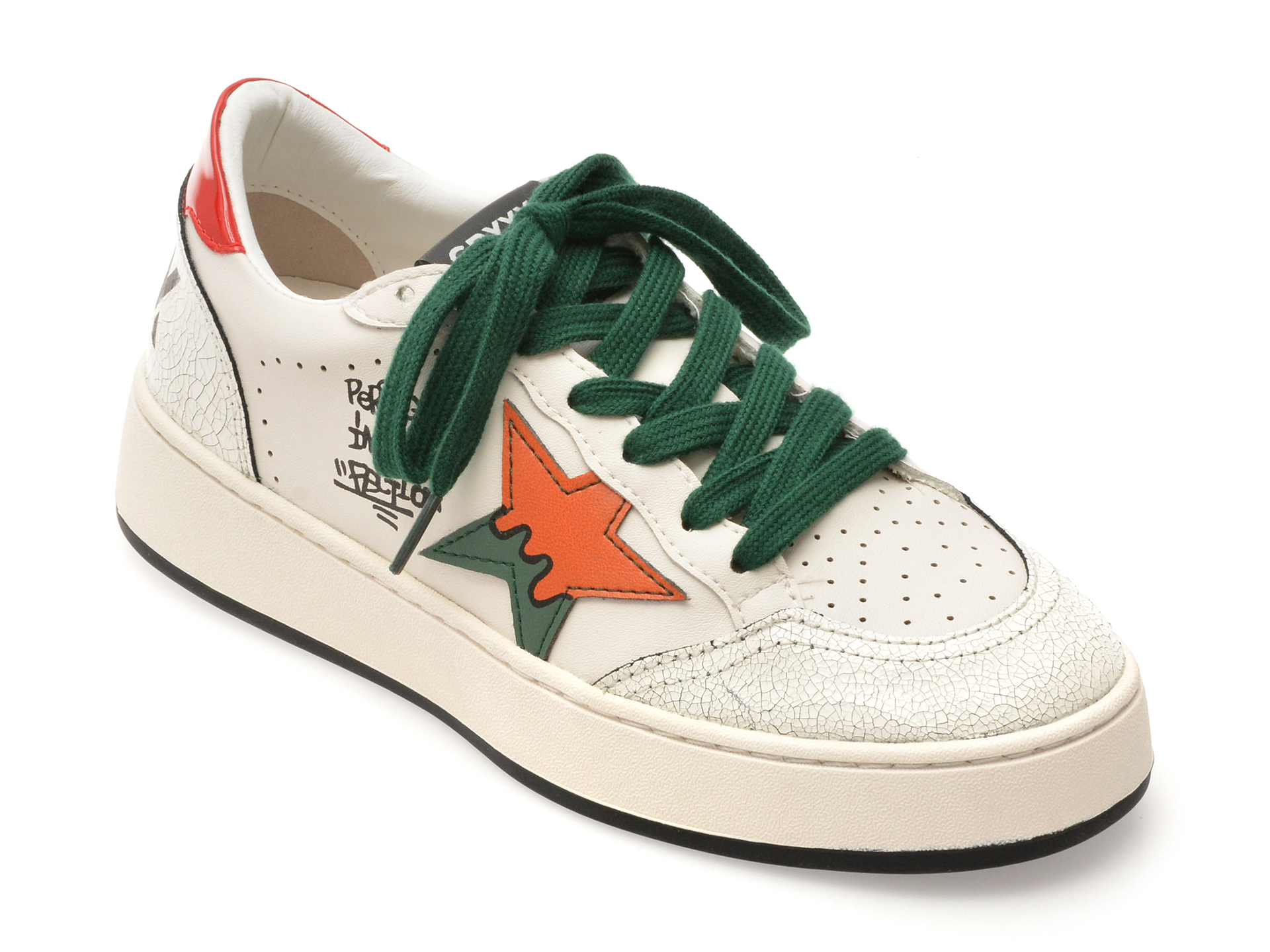 Pantofi Sport Gryxx Albi din Piele Ecologică