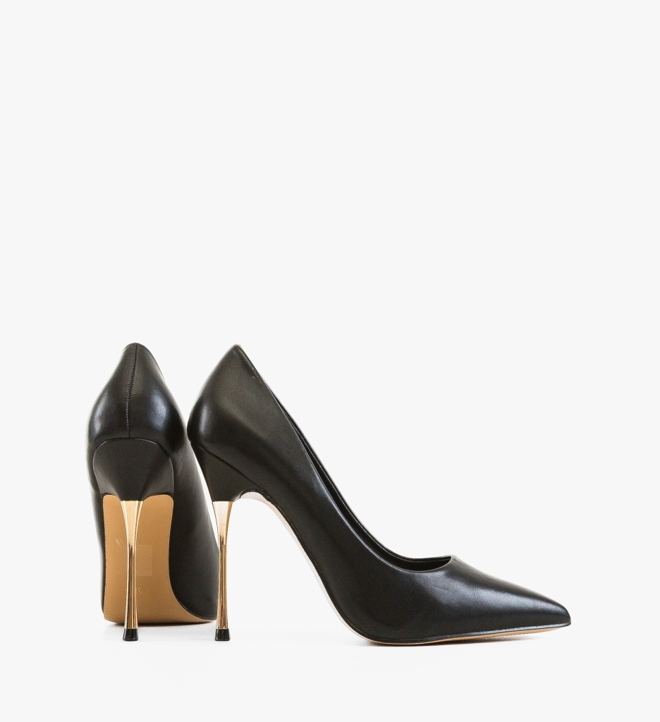 Pantofi dama Krente Negri eleganți cu toc - imagine 5