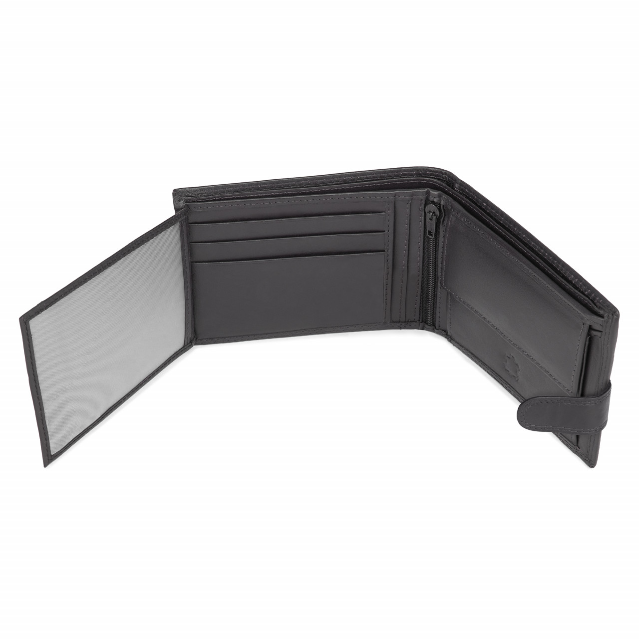 Portofel Ronno Piele Naturală Negru, Dima PT1481 - imagine 3