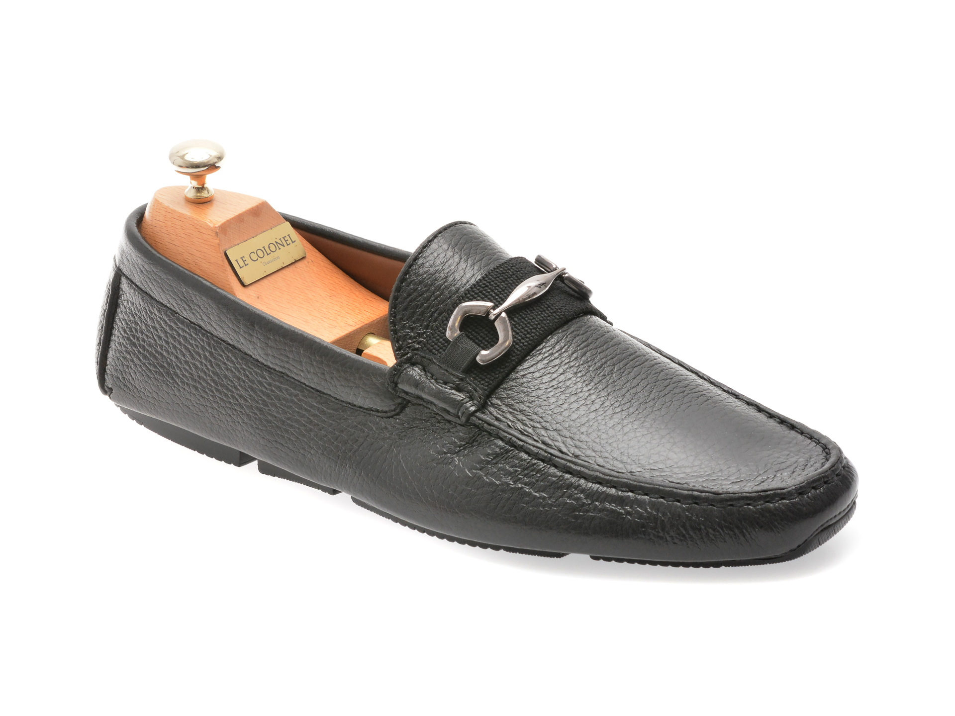 Mocasini LE COLONEL negri din piele naturală