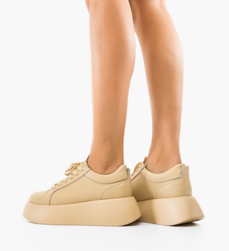 Sneakers Dama Silona Bej | Confort și Stil - imagine 2