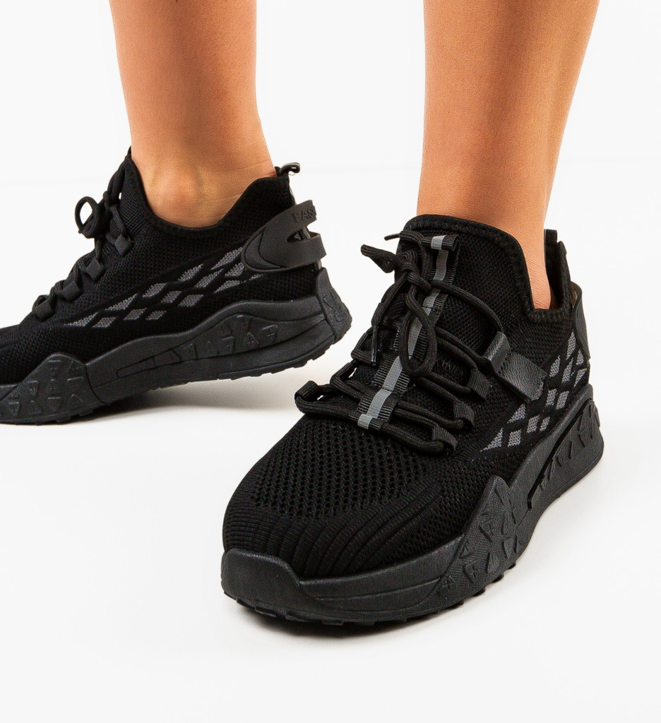 Sneakers Dama Venyns Negri - Confort și Stil - imagine 2