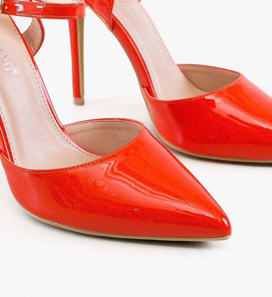 Pantofi Stiletto Dama Portocalii | Eleganță și Stil - imagine 4