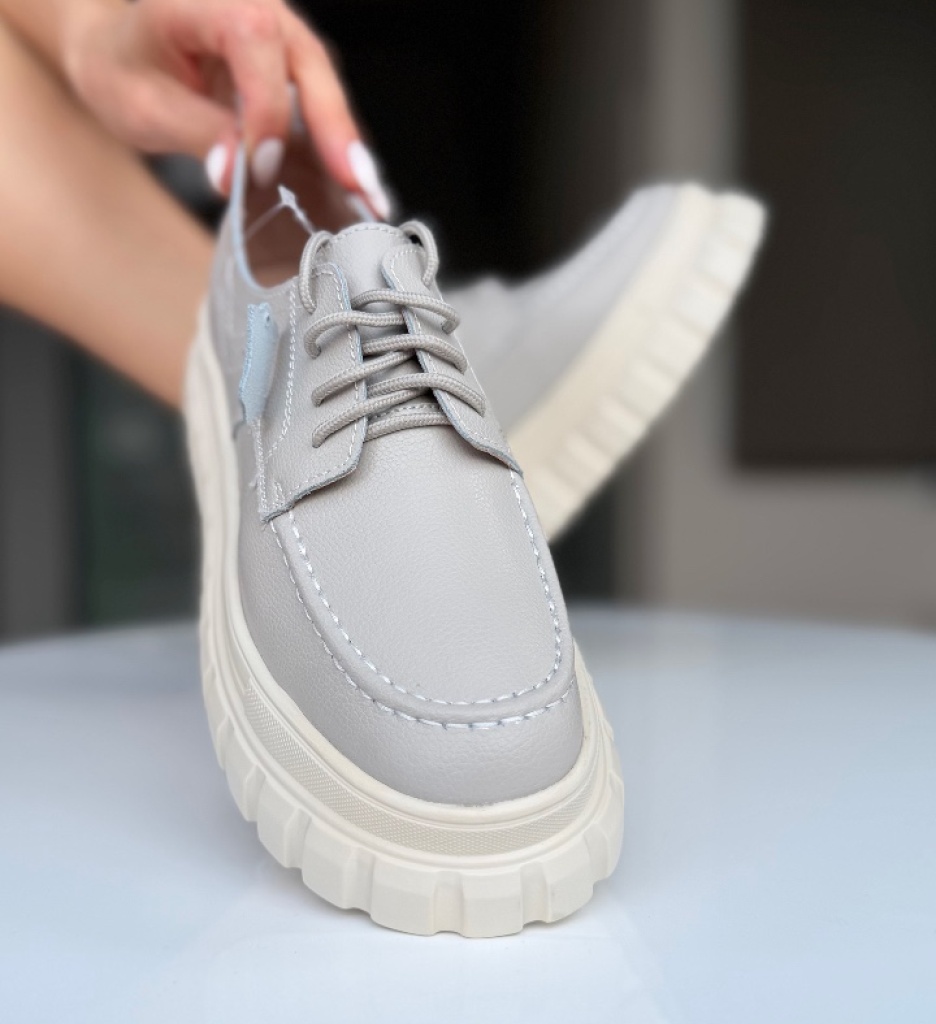 Pantofi Casual Loprem Gri - Confort și Stil Zilnic - imagine 8