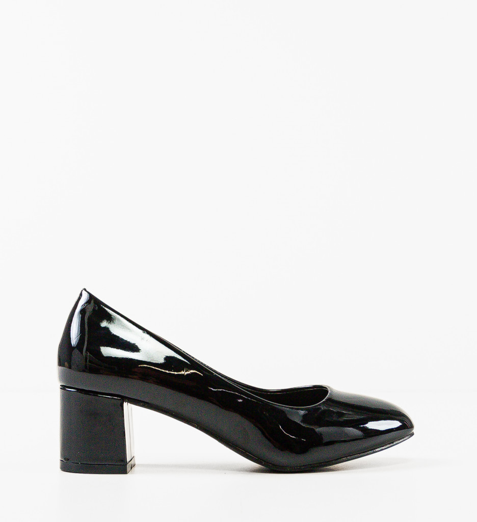 Pantofi Dama Hess Negri cu Toc Eleganți - imagine 4