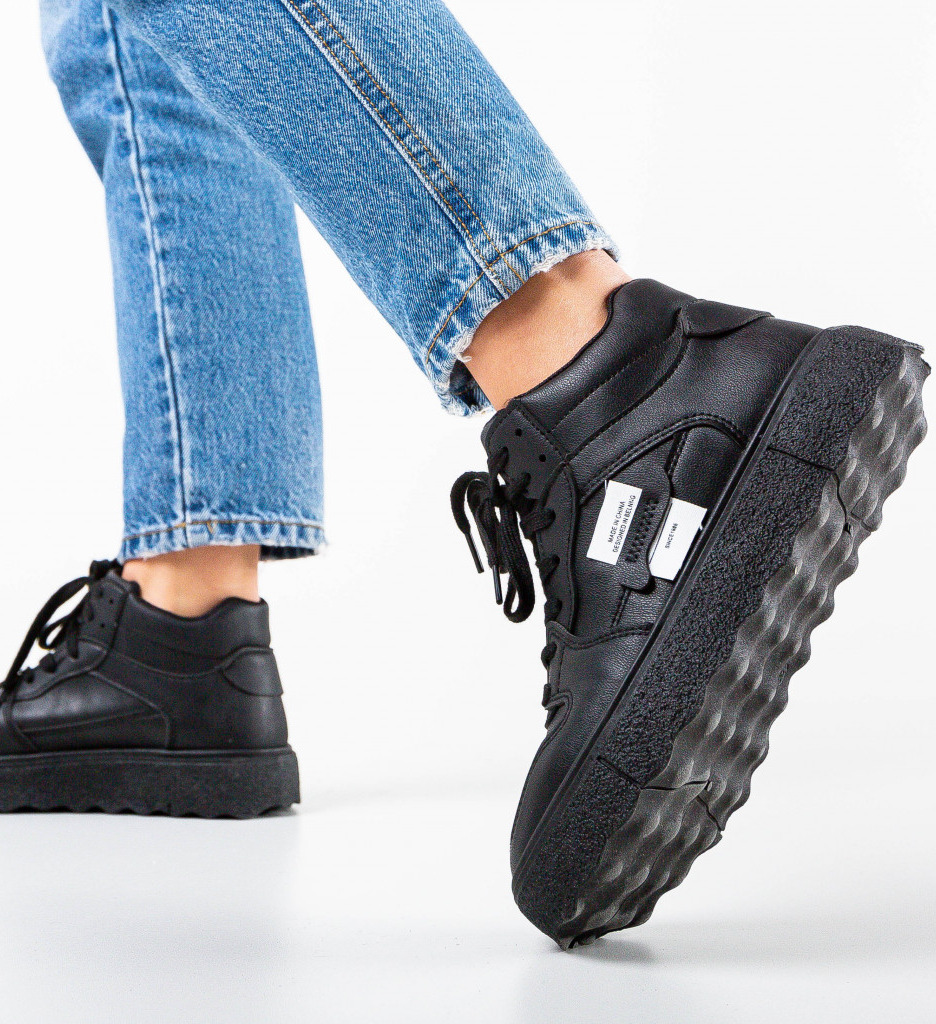Pantofi Sport Mistece Negri - Confort și Stil - imagine 6