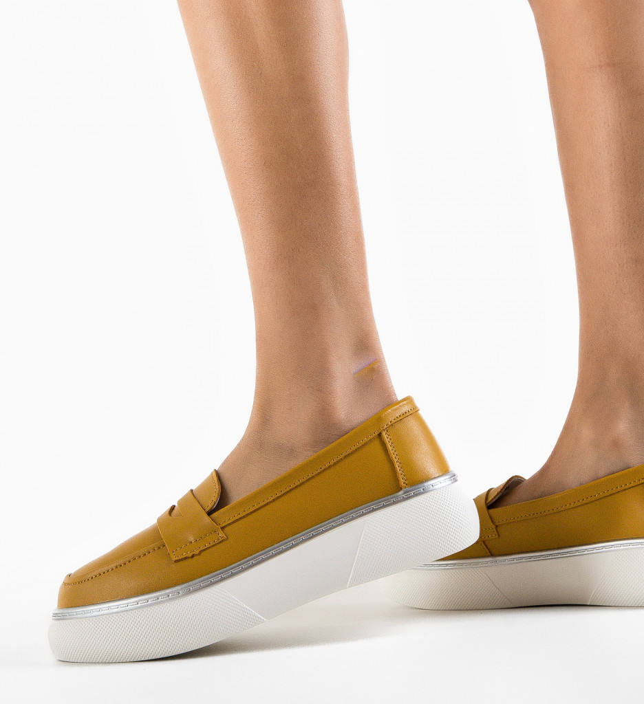 Pantofi Casual Prossy Galbeni - Confort & Stil - imagine 3