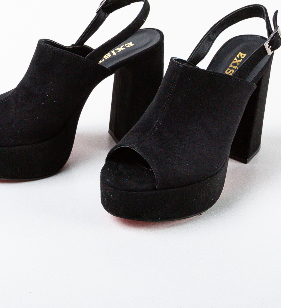 Sandale Dama cu Toc Niciera Negre - Eleganță Asigurată - imagine 4