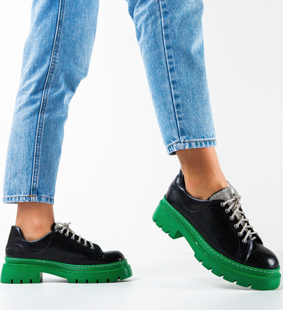 Pantofi Casual Dama Friday Negri - Confort & Stil - imagine 3