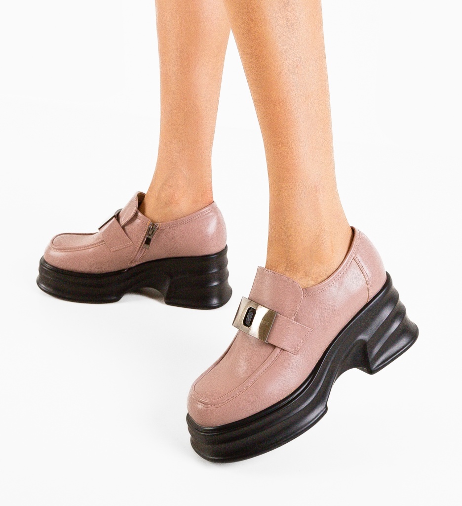 Pantofi Casual Natheo Roz - Confort Stil - imagine 5