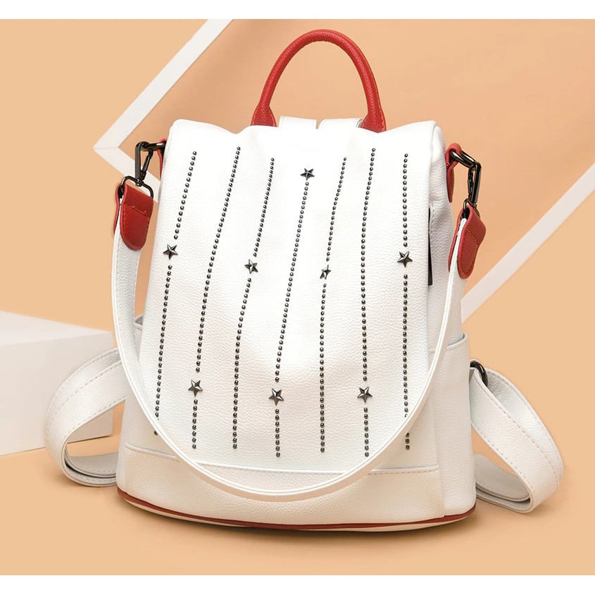 Rucsac Dama Pfy Lea Antifurt, 2-in-1 Alb - imagine 3