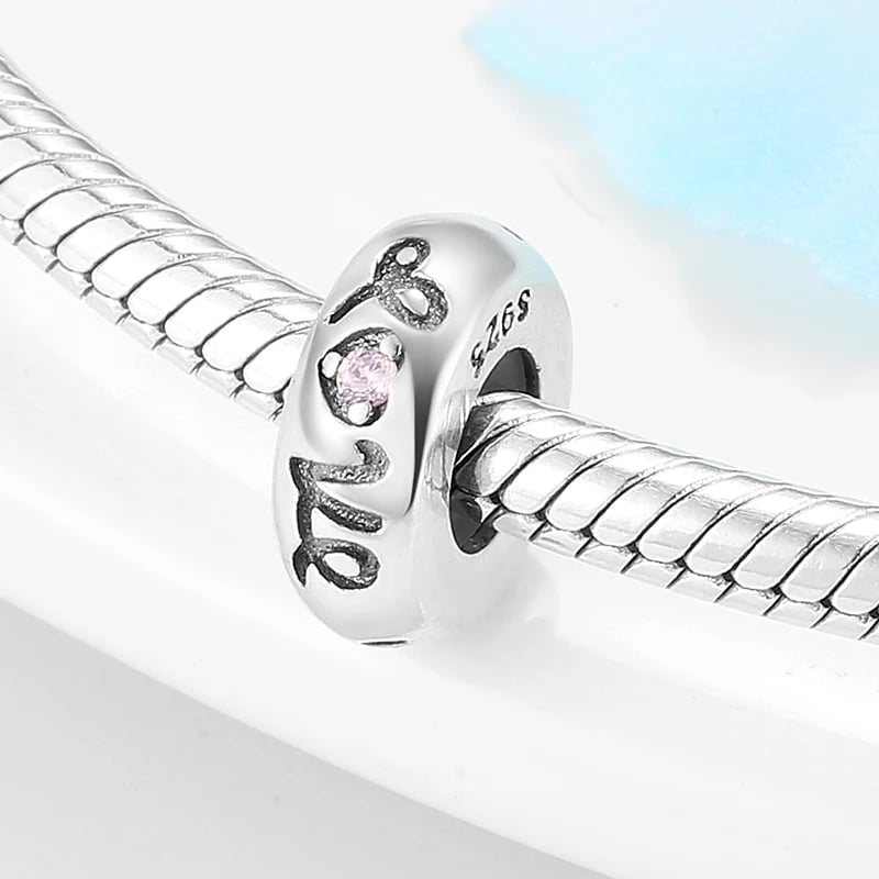 Charm Argint Love Delis, Placat cu Rodiu - imagine 2