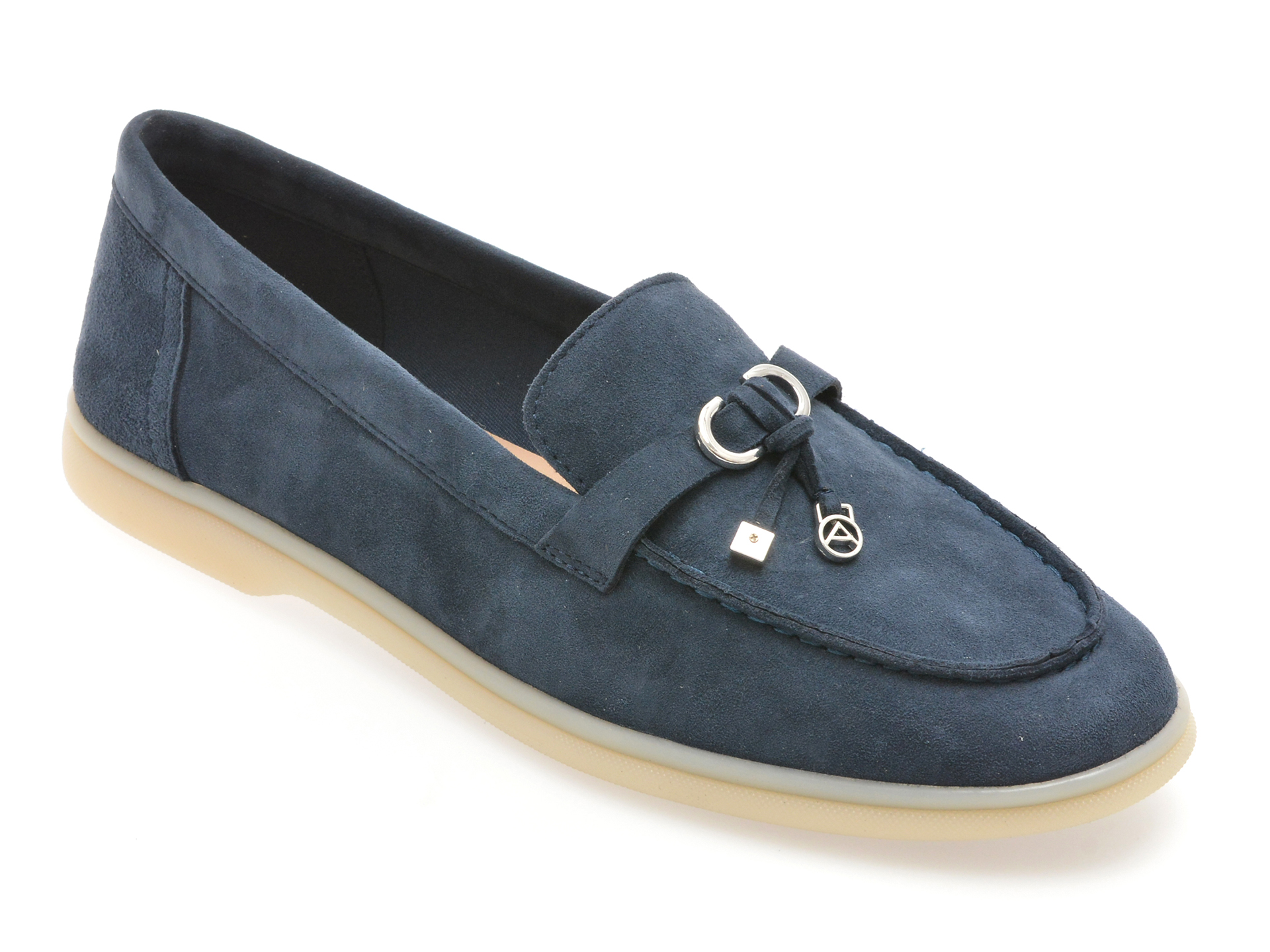 Mocasini ALDO bleumarin din piele intoarsa