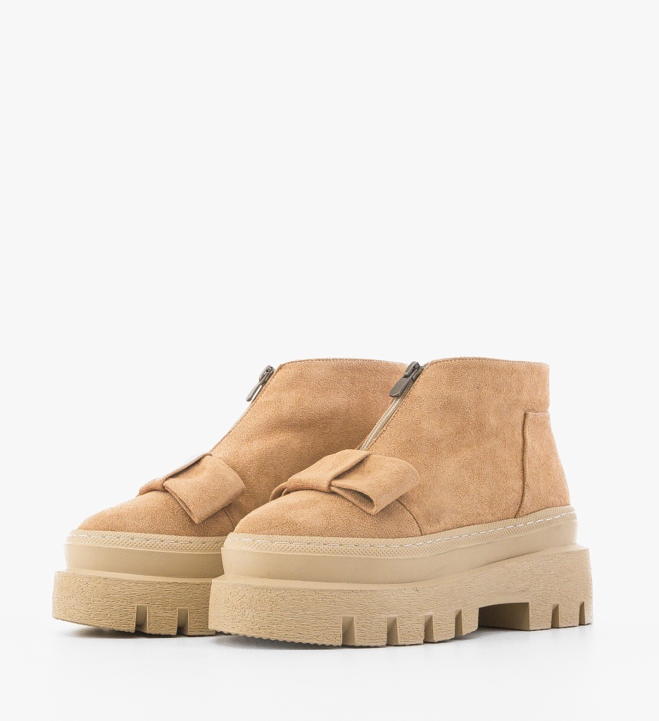 Pantofi Casual Parqua Bej - Confort Stilat - imagine 5