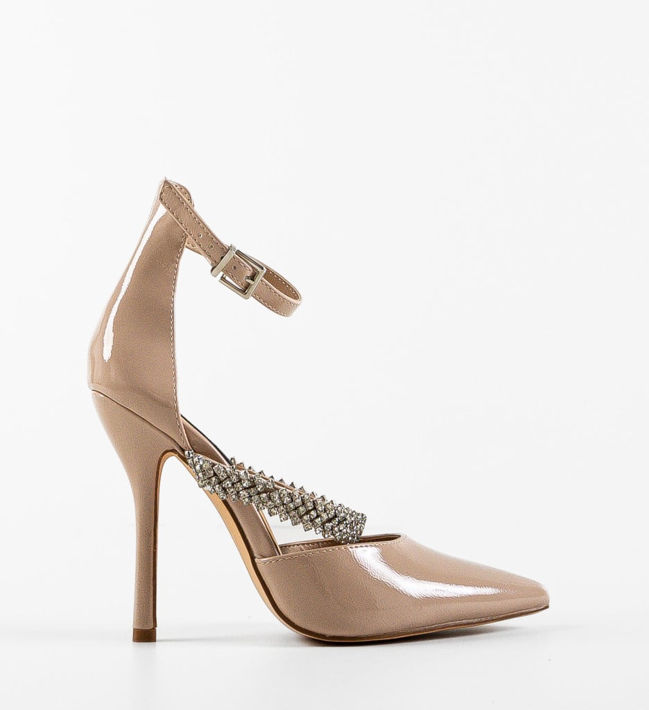 Pantofi Frank Nude | Eleganți cu Toc pentru Femei - imagine 5
