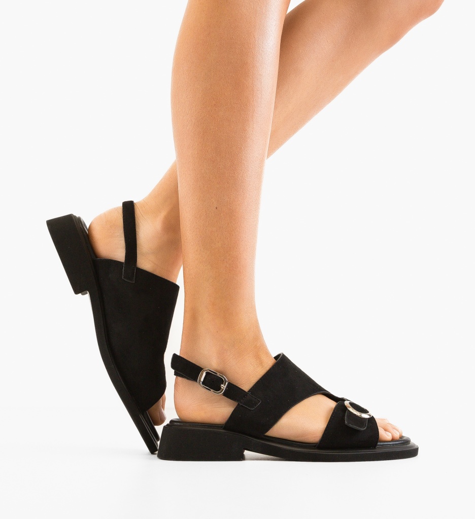 Sandale Dama Brumie Negre | Elegante și Confortabile