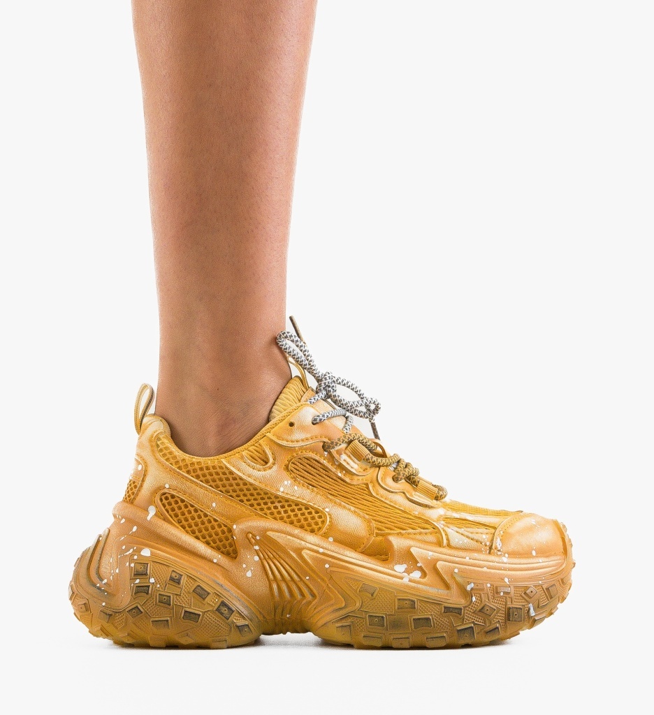 Sneakers Kannka Galbeni - Confort și Stil Urban - imagine 2