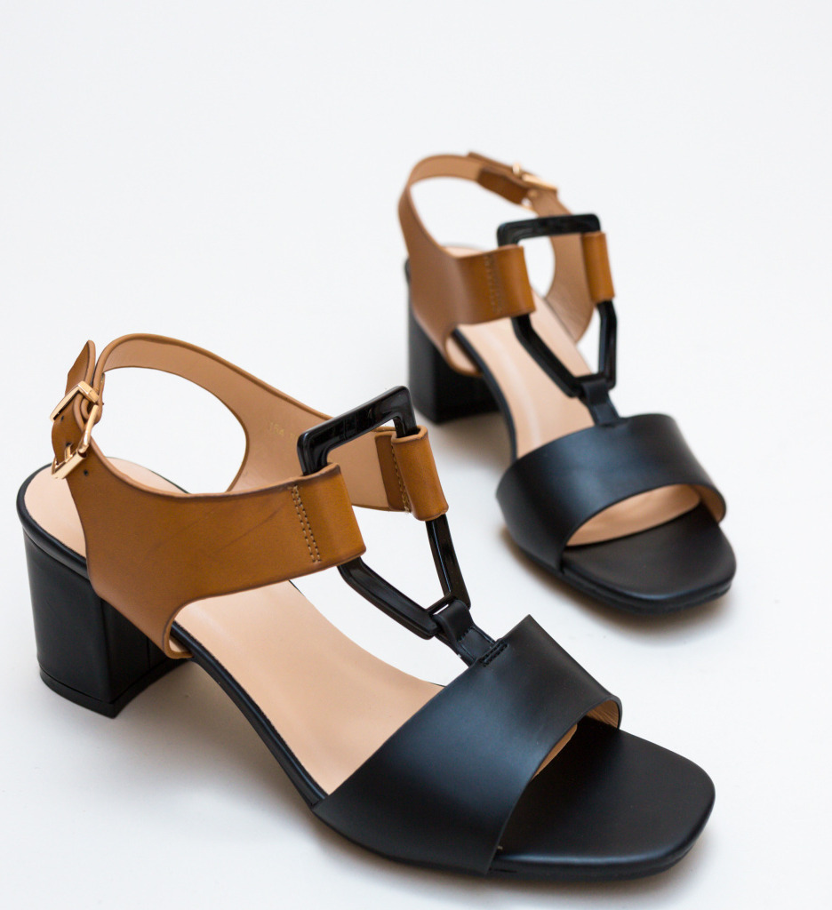 Sandale Dama Scrund Negre | Eleganță și Stil - imagine 7