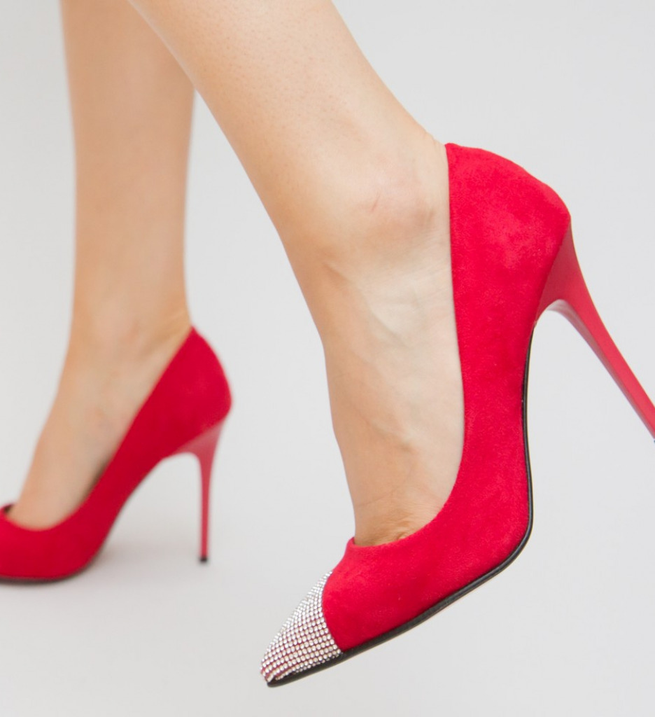 Pantofi Elino Rosii cu Toc - Eleganță și Stil - imagine 4