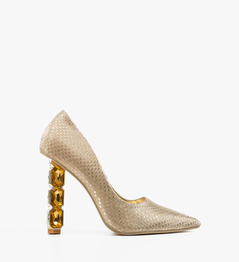 Pantofi Dama Kagiso Aurii - Eleganță și Stil - imagine 6