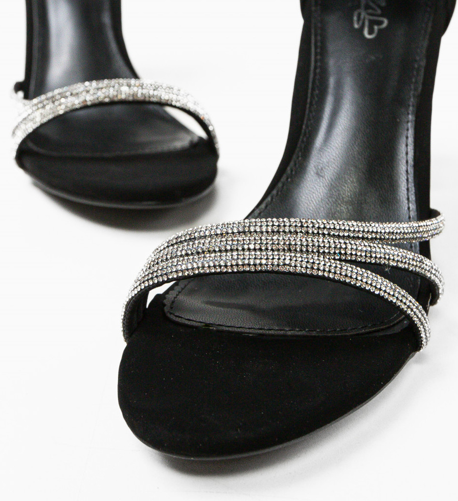 Sandale Scout Negre cu Toc Elegante - imagine 6