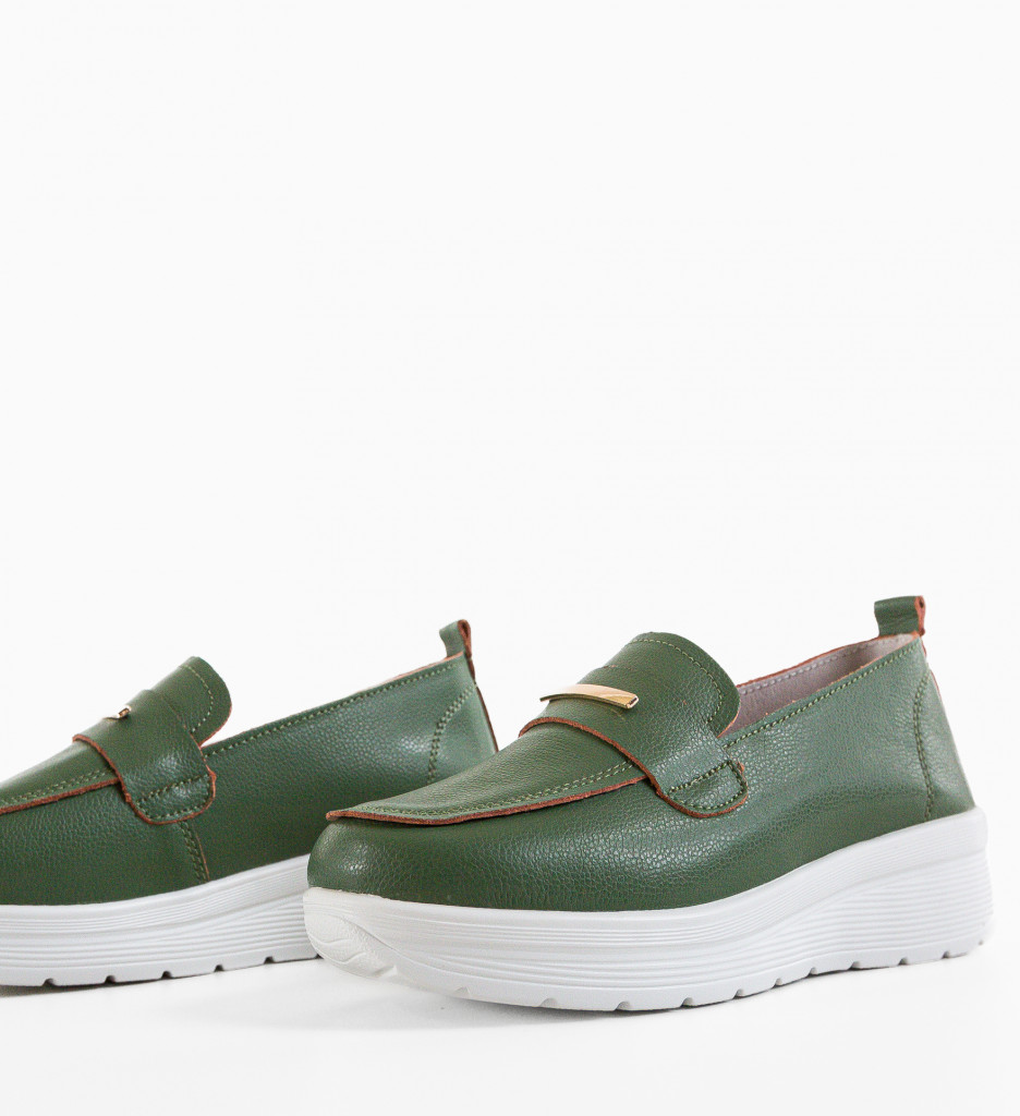 Pantofi Vefra Verzi | Stil Casual Zilnic - imagine 5