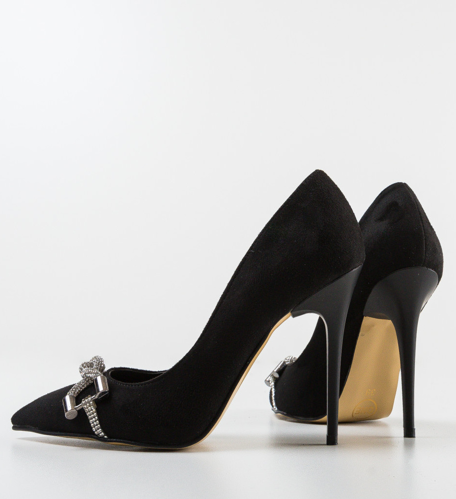 Pantofi cu Toc Limoncello Negri | Eleganță - imagine 6