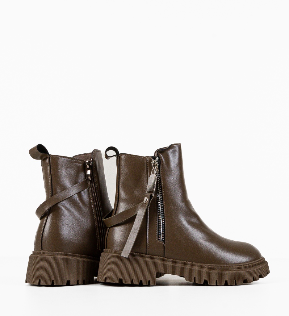 Ghete Dama Kalyner Khaki - Comode si Chic - imagine 6