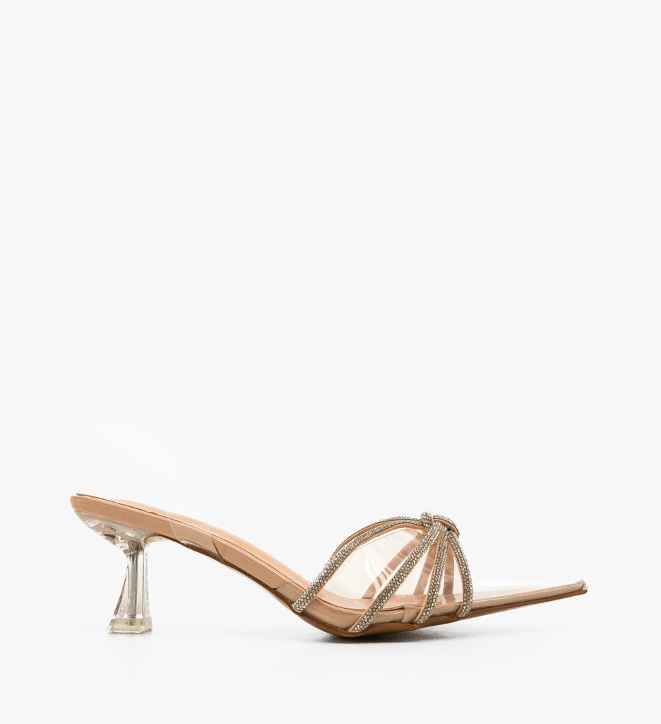 Pantofi Dama Peryz Bej cu Toc Eleganți - imagine 6
