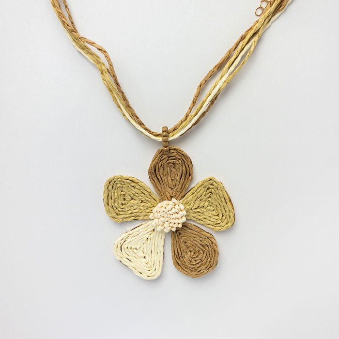Colier multifir Shopika cu pandant floral elegant