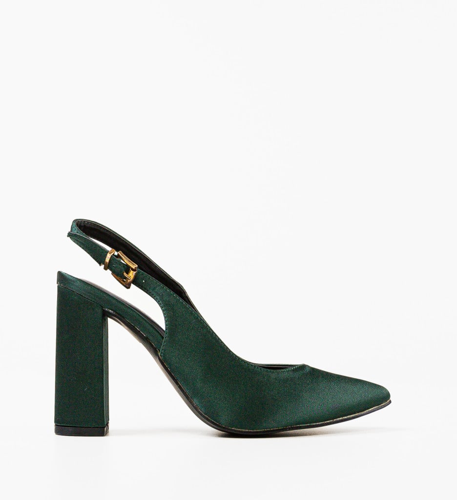 Pantofi Anhelina Verzi cu Toc Eleganți - imagine 6