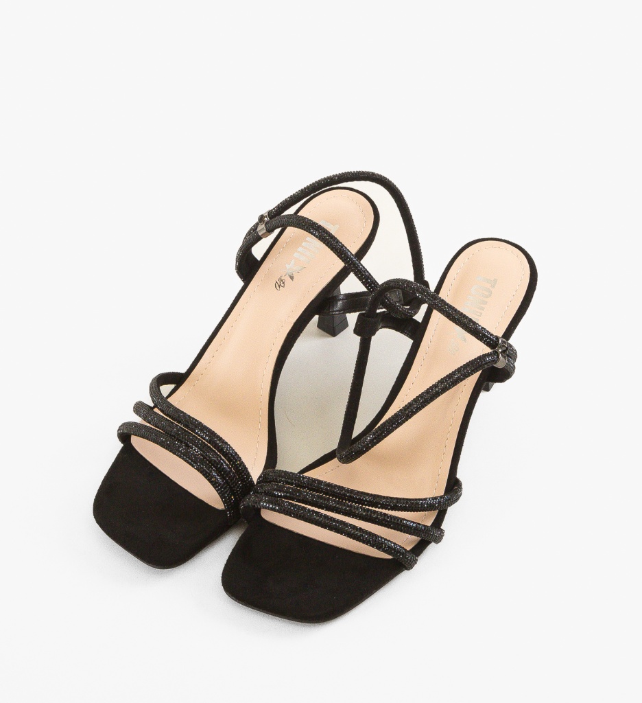 Sandale cu Toc Myhaj Negre - Eleganță Asigurată - imagine 4