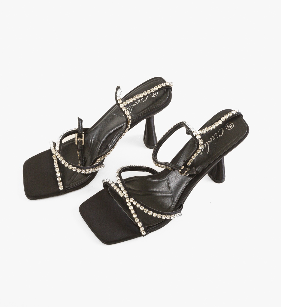 Sandale cu Toc Aron Negre - Eleganță Feminină - imagine 5
