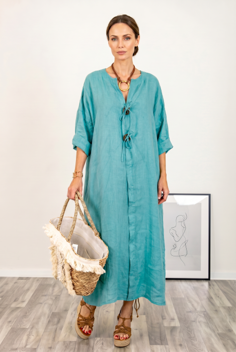 Rochie In Turcoaz Oversize | Shopika