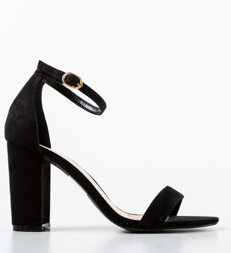 Sandale cu toc Asten Negre - Eleganță Maximă - imagine 4